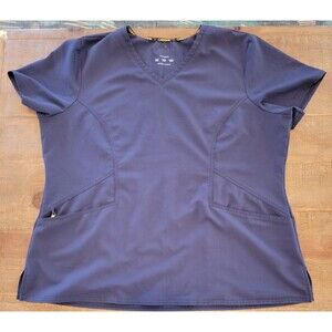 CAREISMA By Sofia Vergara Scrub Top 2XL Navy Pockets